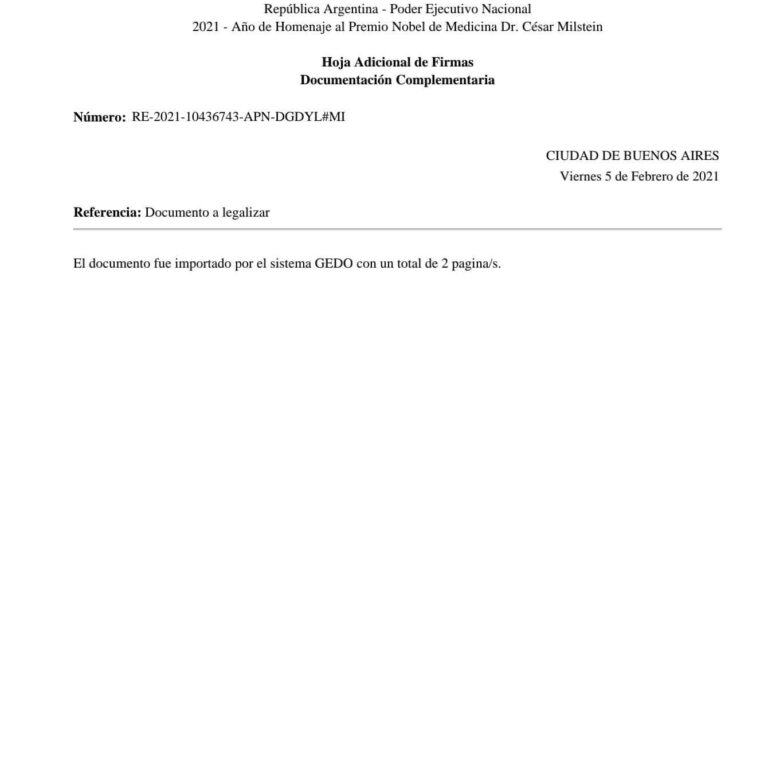 legalización ministerio del interior Argentina