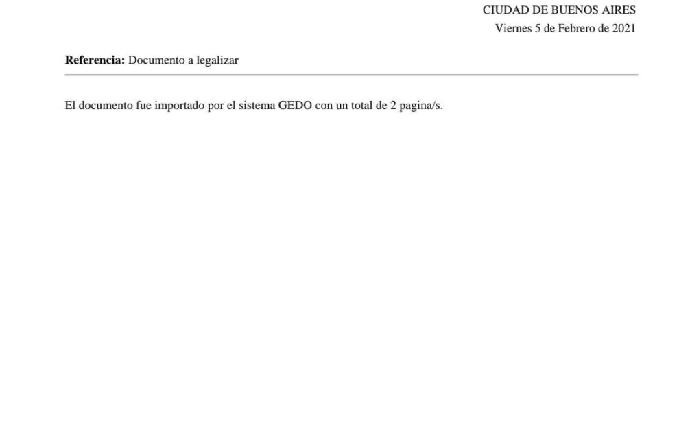 legalización ministerio del interior Argentina