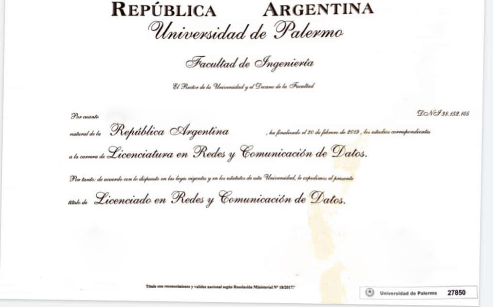 Apostillar titulo universitario Argentina