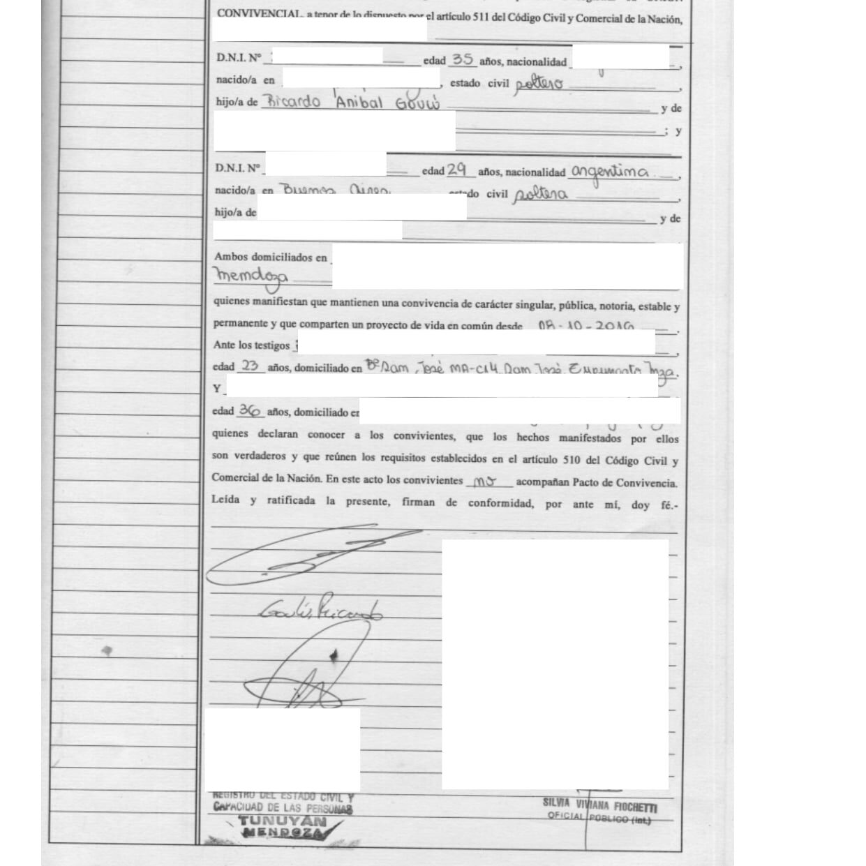 Partidas online Provincia de Mendoza