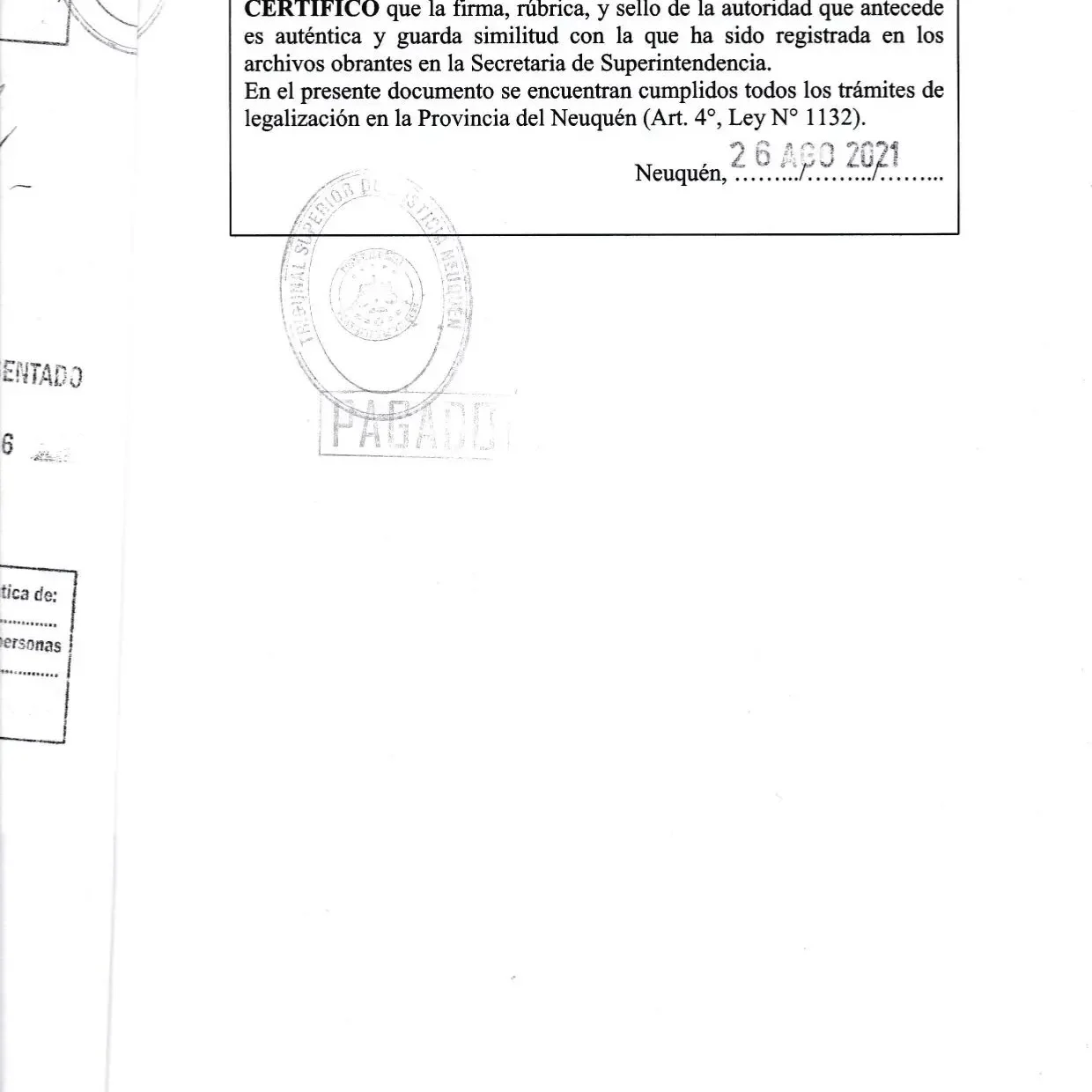 partida de nacimiento neuquén online