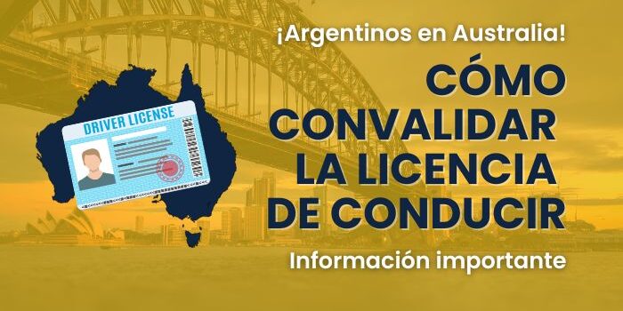 convalidar la licencia de conducir argentina en Australia