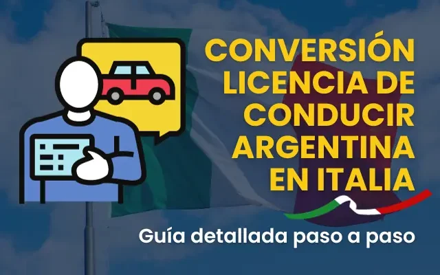conversión licencia de conducir argentina en Italia
